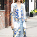 Floral Print Summer Kimono Cover-Up