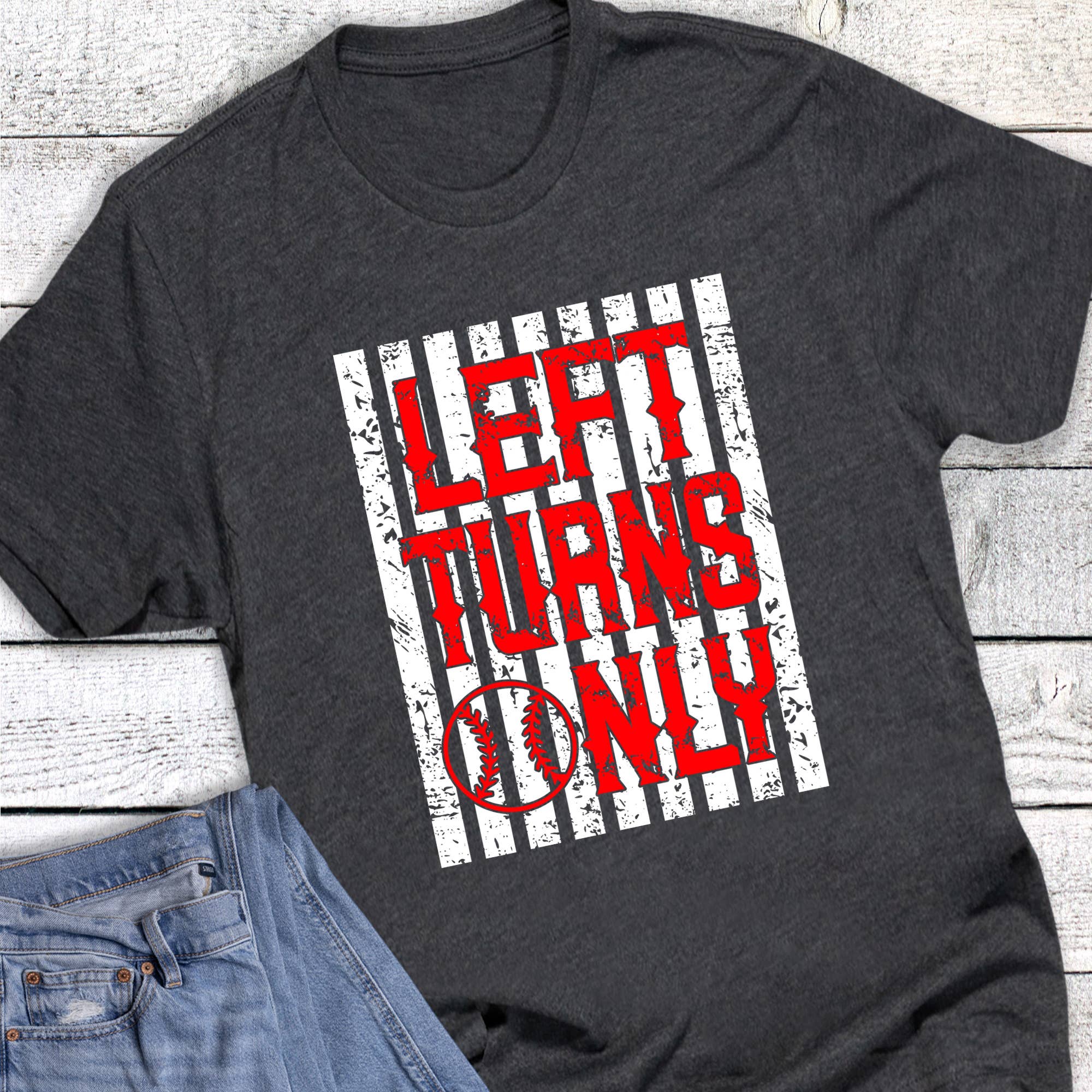 Baseball Left Turns Only Graphic Tee