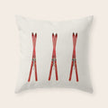 Vintage Skis Throw Pillow Gallery Image 6