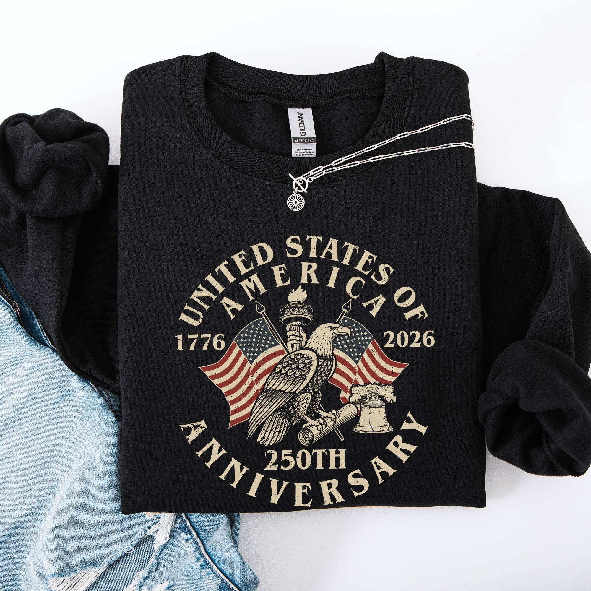 United States of America, Eagle, 1776, USA Sweatshirt