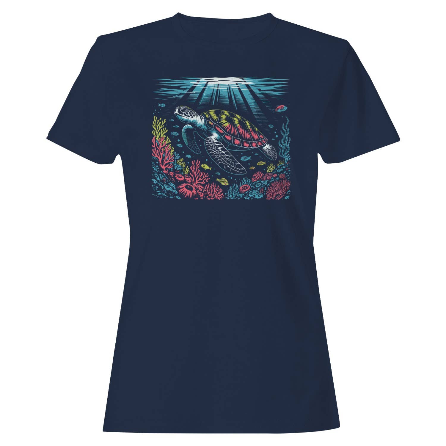 Sea Turtle Vibrant Coral Women's T-Shirt