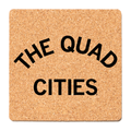 Quad Cities Curved Logo Cork Coaster