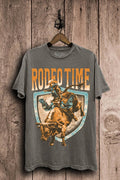 Rodeo Time Bull Ride Graphic Top