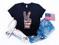 American Flag Peace Sign T-Shirt