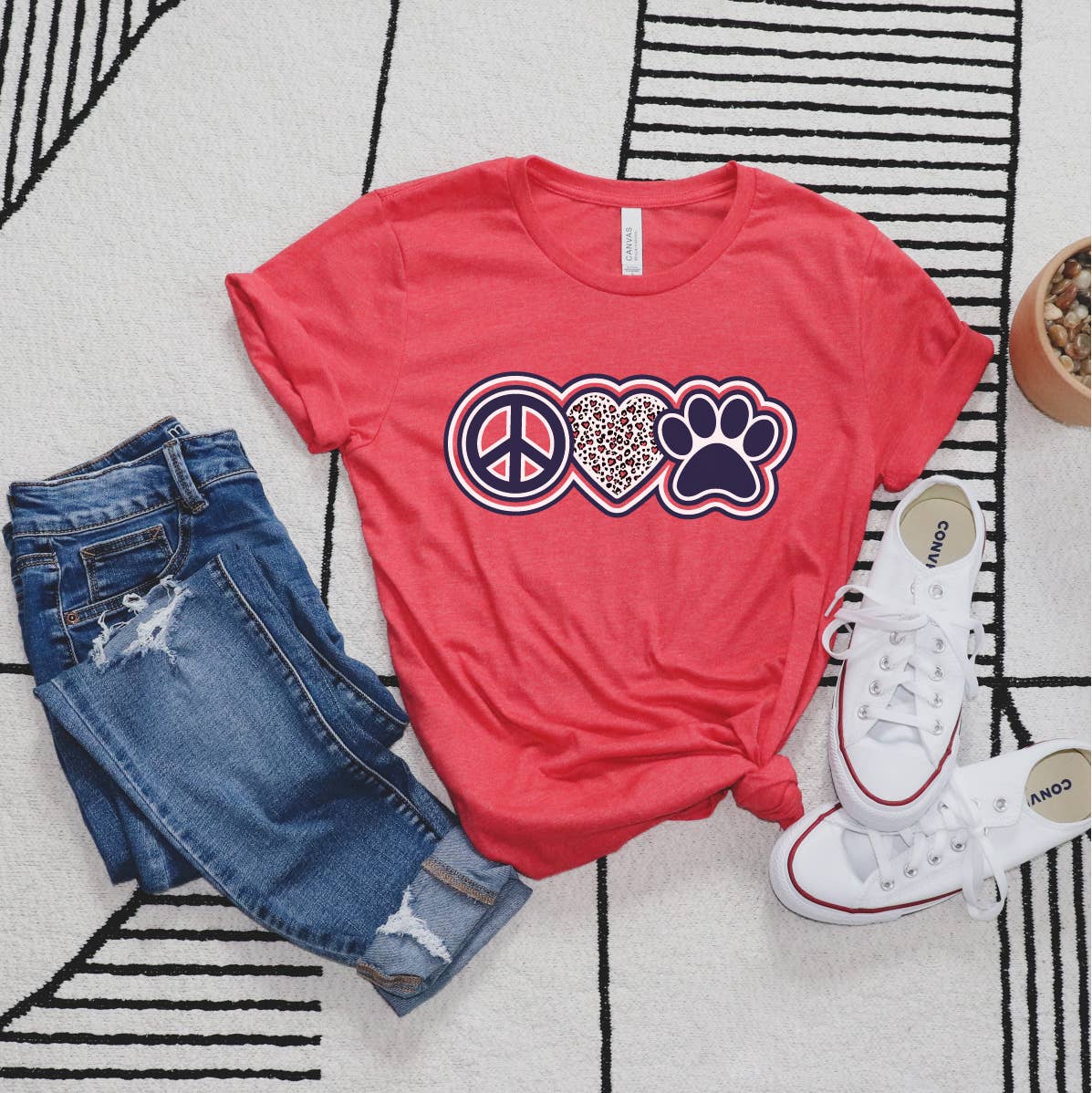 Peace Love Dog T-Shirt Sale