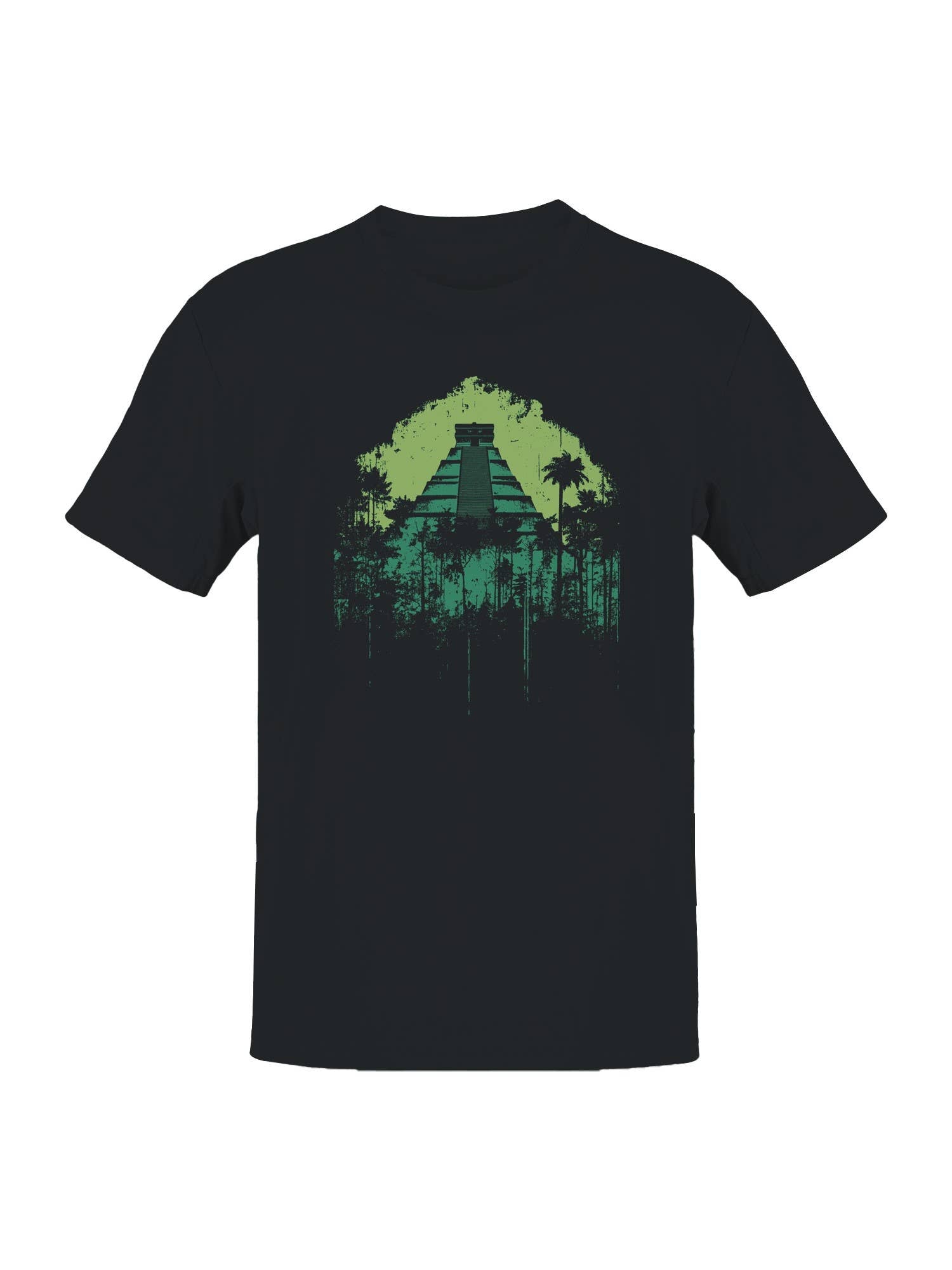 Ancient Jungle Pyramid Design Men's T-Shirt