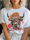 Love Moo Cow Valentine Graphic Tshirts