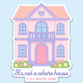Whore House Sticker Decal, Funny Sticker Decal, Pink Sticker