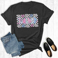 Retro Checkered Floral Teacher Graphic Tee
