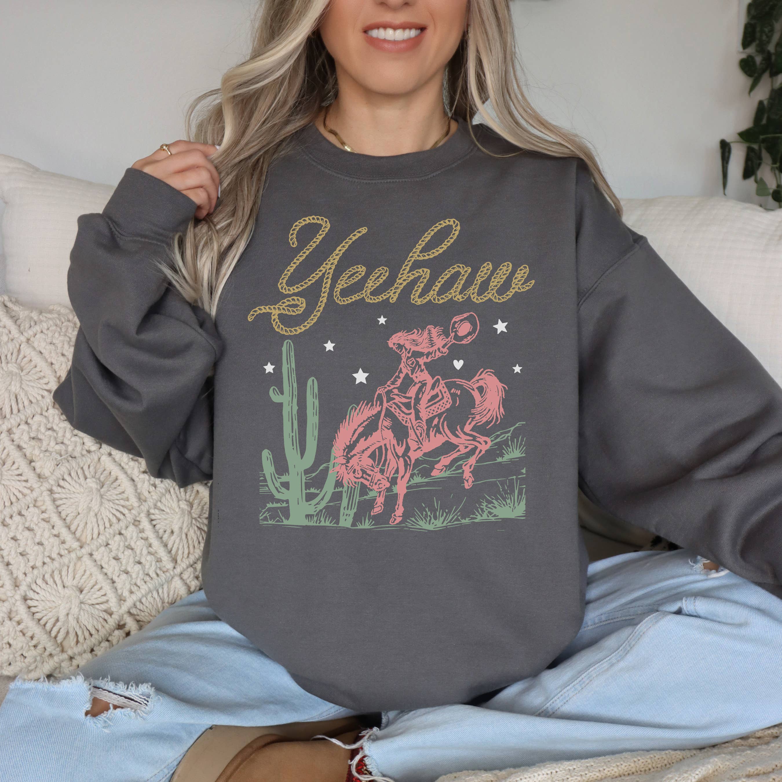 Yeehaw Crewneck Sweatshirt | Western | Sizes S-2XL