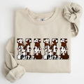 Mama, Cow Print, Western, Country, Varsity Retro Sweatshirt