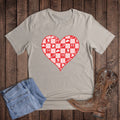 Valentine Western Check Heart Graphic Tee
