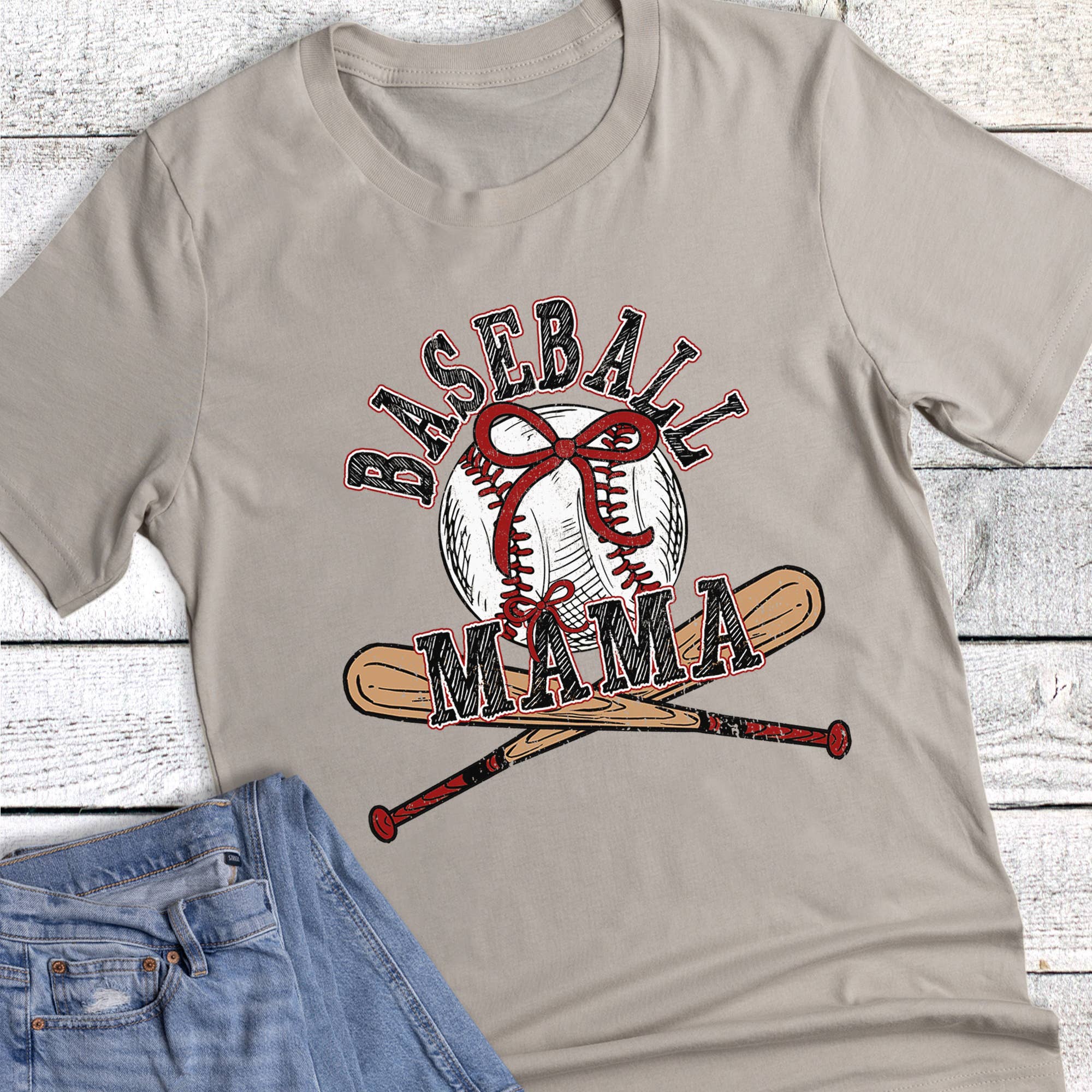 Baseball Retro Mama Bats Graphic Tee