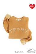 Heart and Bow Puff Plus Graphic Sweatshirt