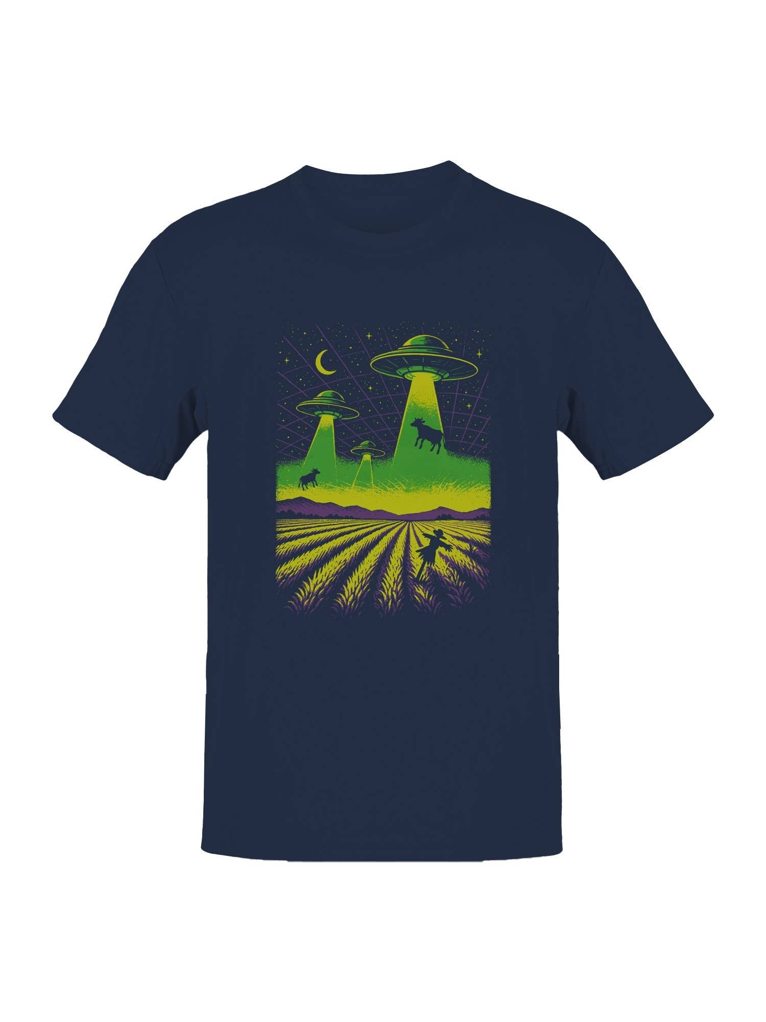 Alien Cow Abduction Fields Men's T-Shirt