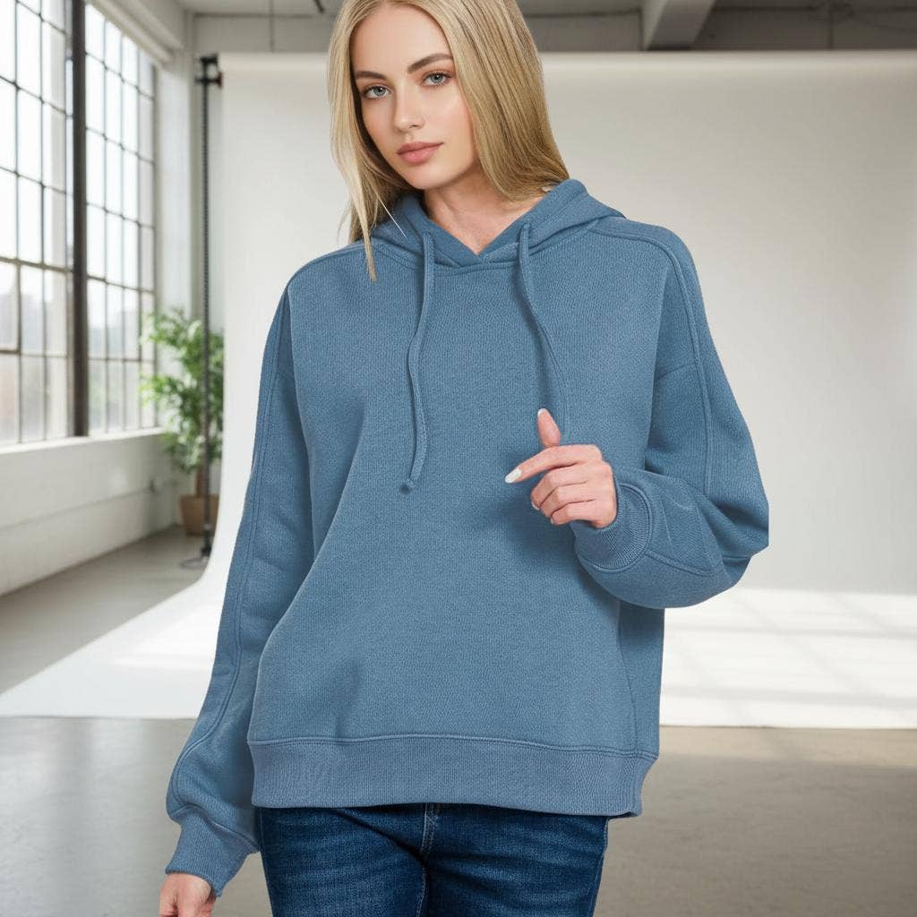 .1105 Fleece Kangaroo Pocket Hoodie Sweatshirts SI-27191