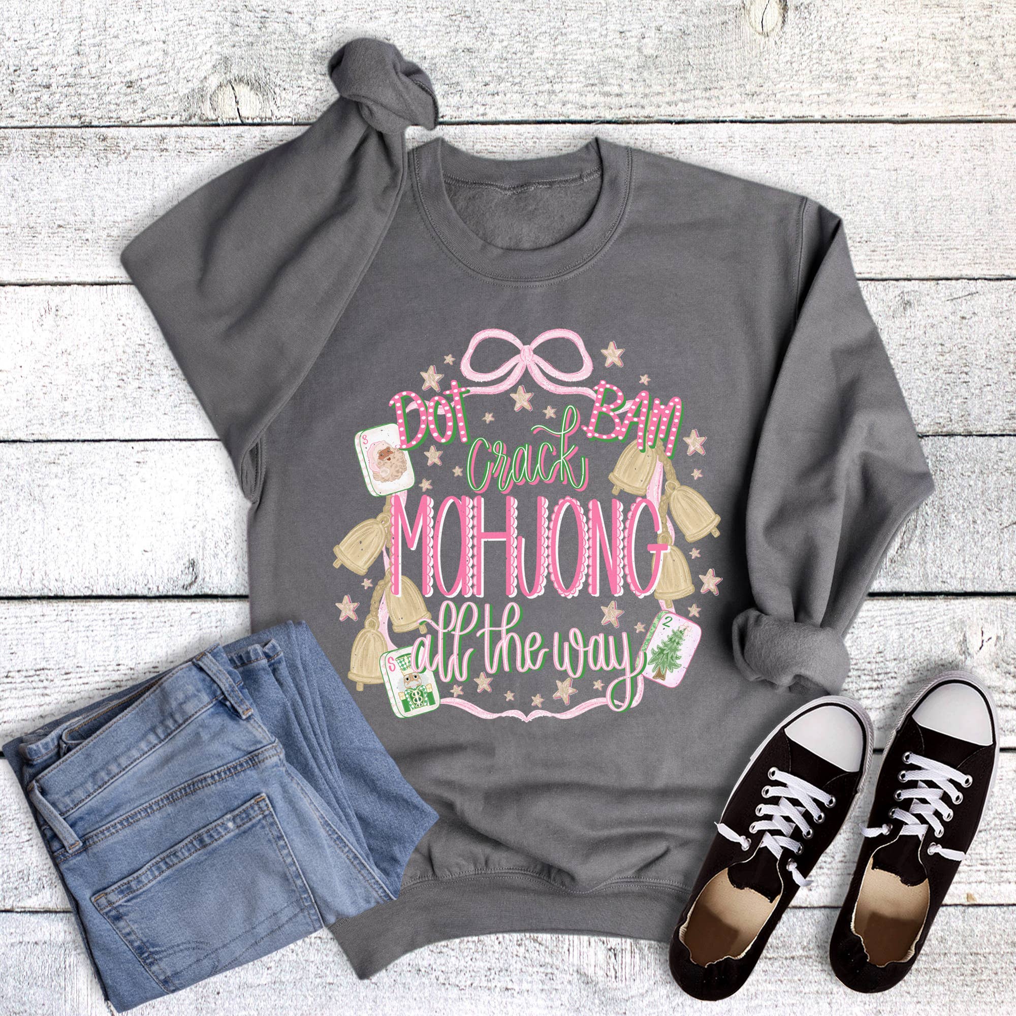 Christmas Mahjong All the Way Sweatshirt
