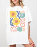 Bold Abstract Flowers, Boho Floral, Summer Nature Shirt