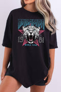 Women Cheetah Graphic Print Oversize Loose Fit Top