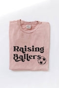 Raising Ballers Soccer Mineral Washed Graphic Top