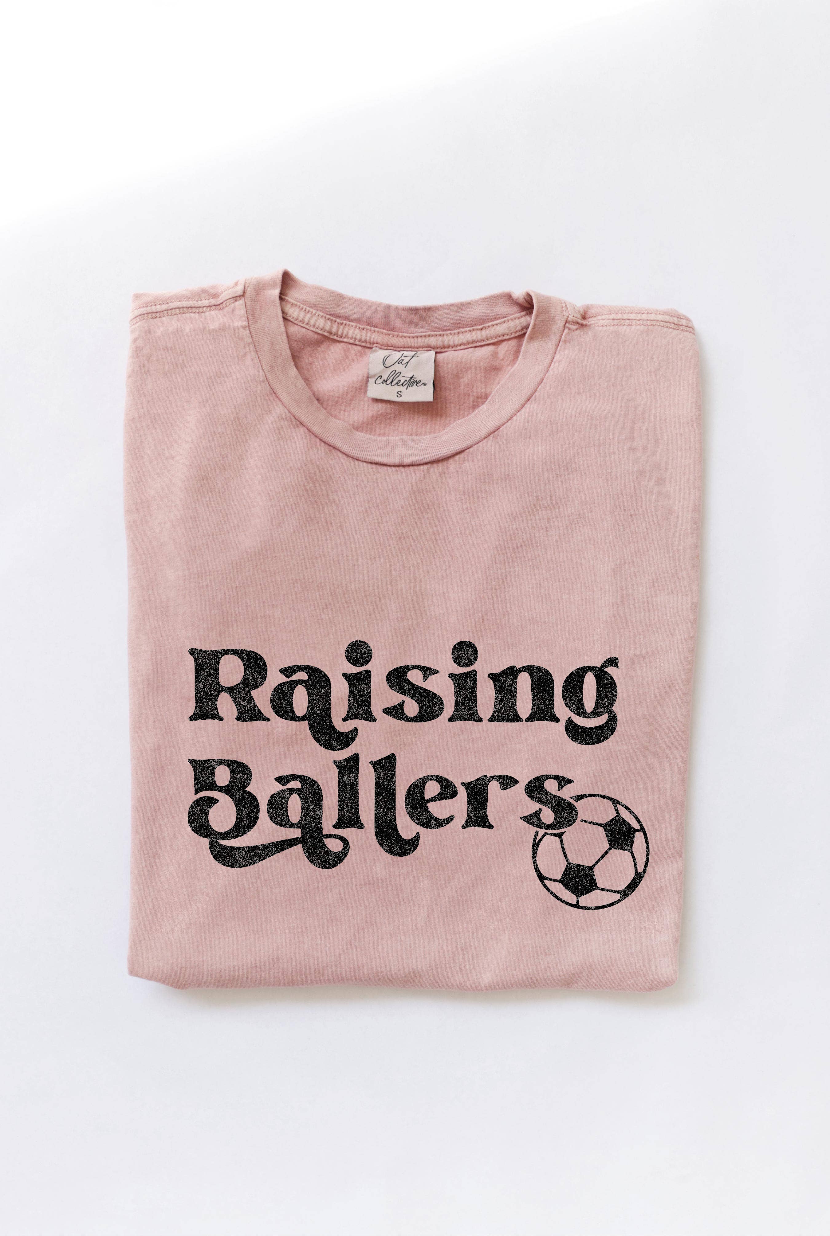 Raising Ballers Soccer Mineral Washed Graphic Top