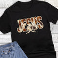 Faith Jesus Cow Print Pearls Graphic Tee