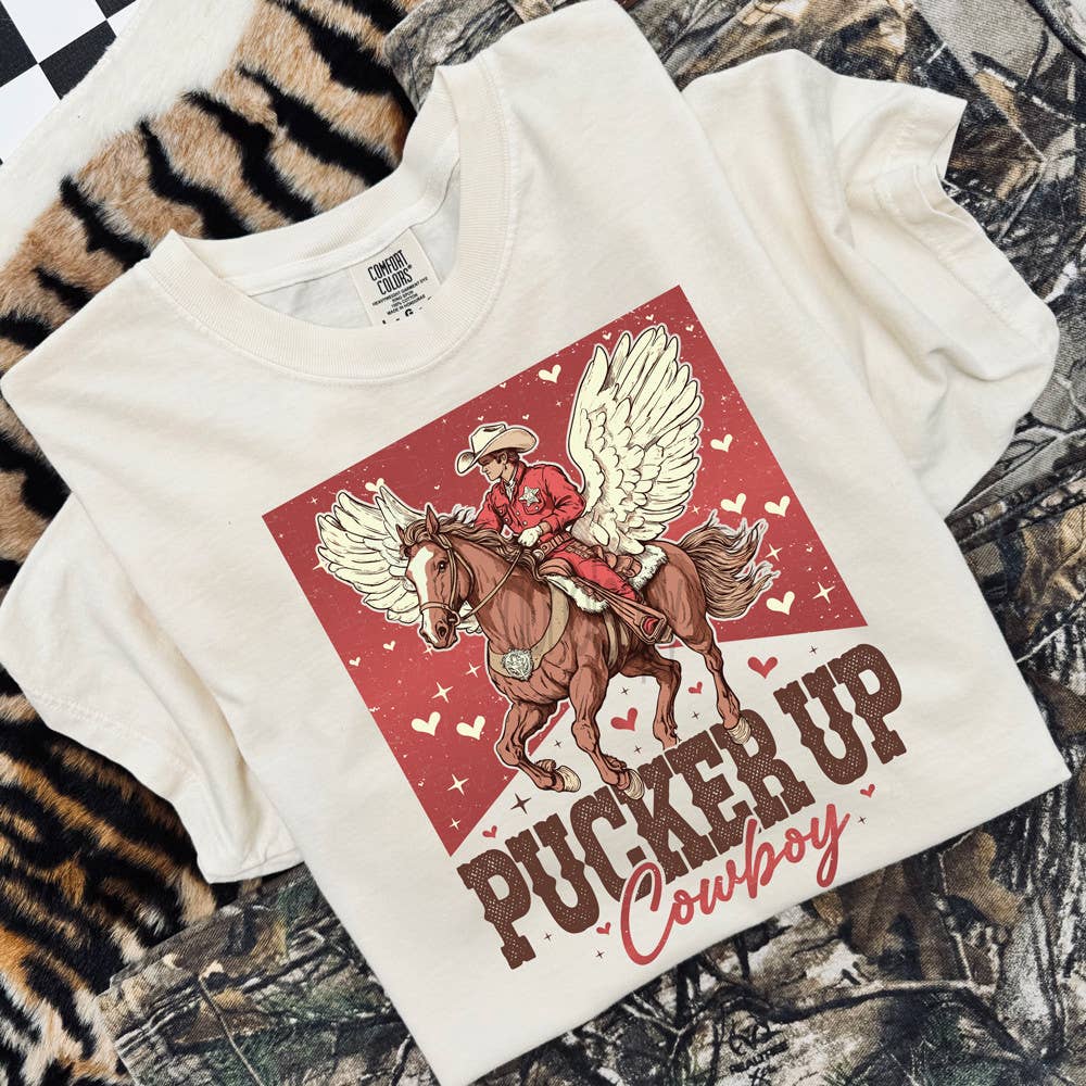 Pucker Up Cowboy Western Tee