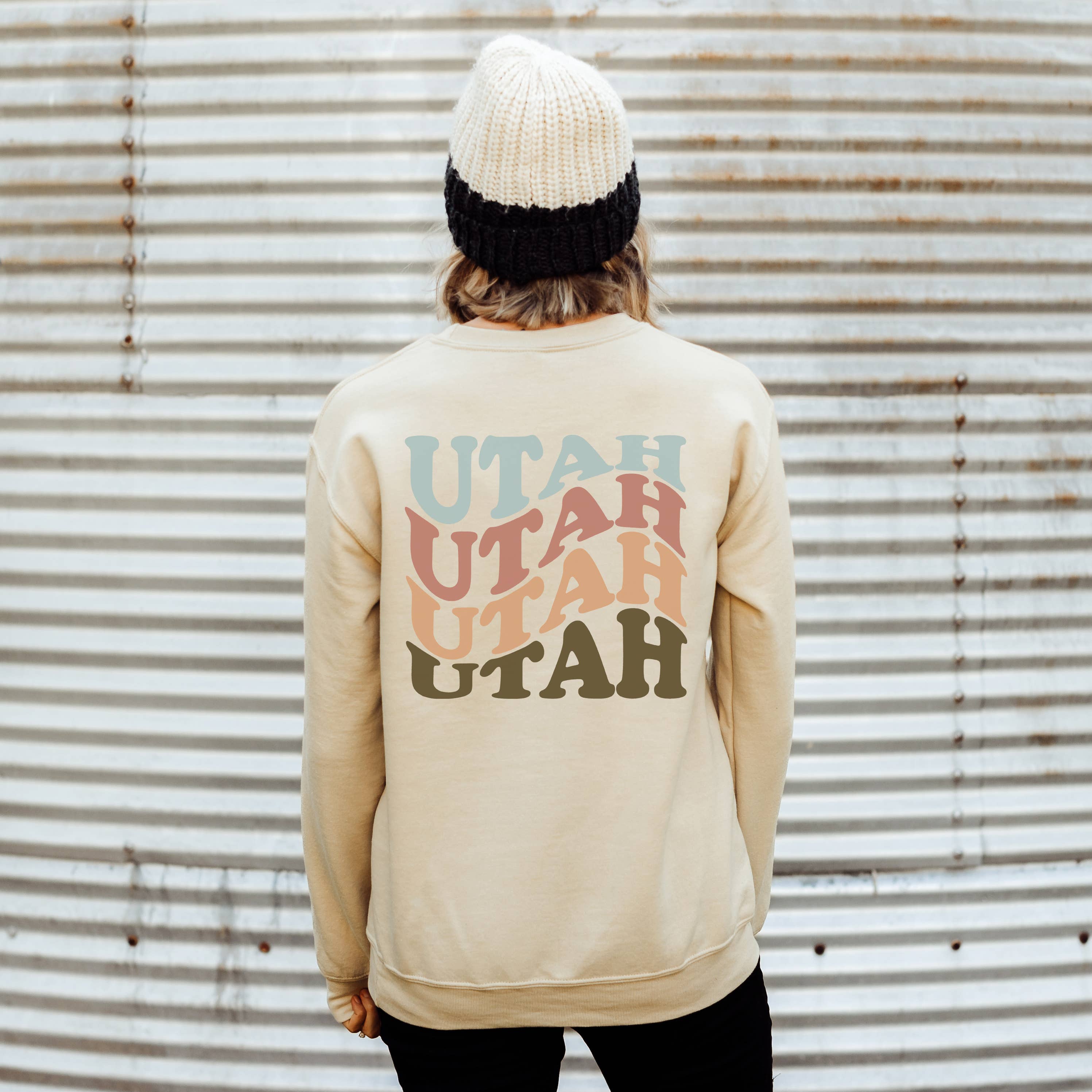 Utah Wavy Crewneck Sweatshirt | Sizes S-2XL