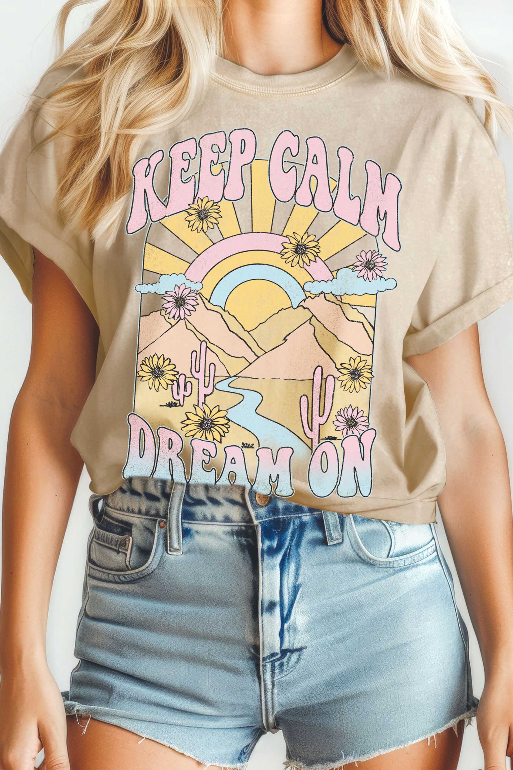 Keep Calm Dream On Mineral Graphic Tshirts