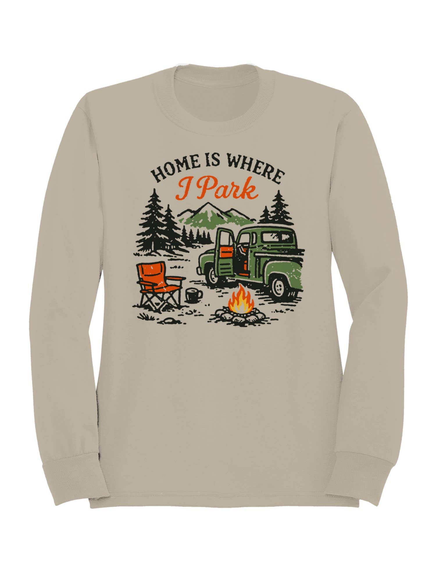 Roadtrip USA Home Is Where I Park Graphic Men's Sweatshirt