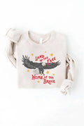Land of the Free Home of the Brave Graphic Sweatshirt