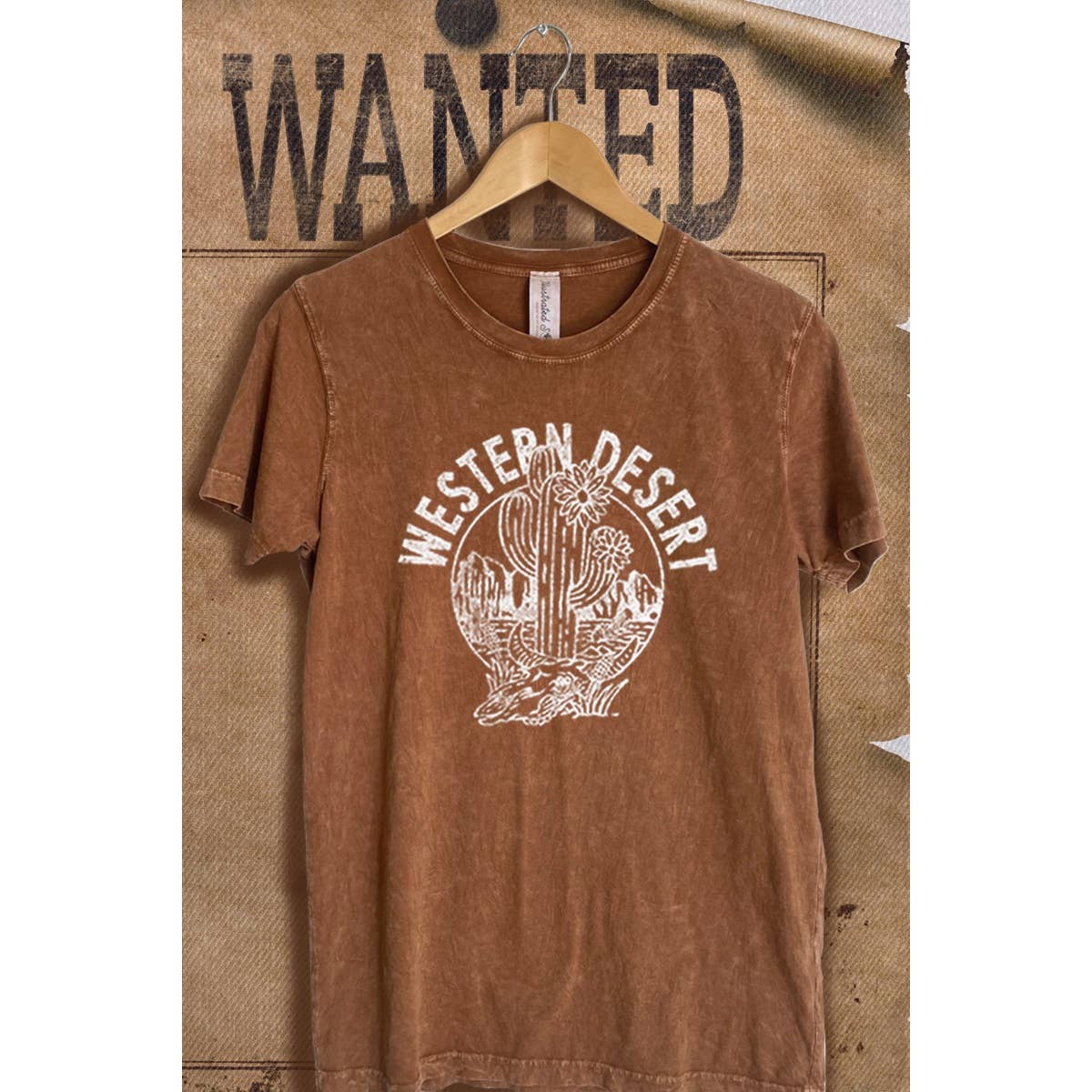 Western Desert Vintage  Mineral Wash  Graphic  Tee