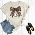 Leopard Coquette Baseball Mom Graphic Tee