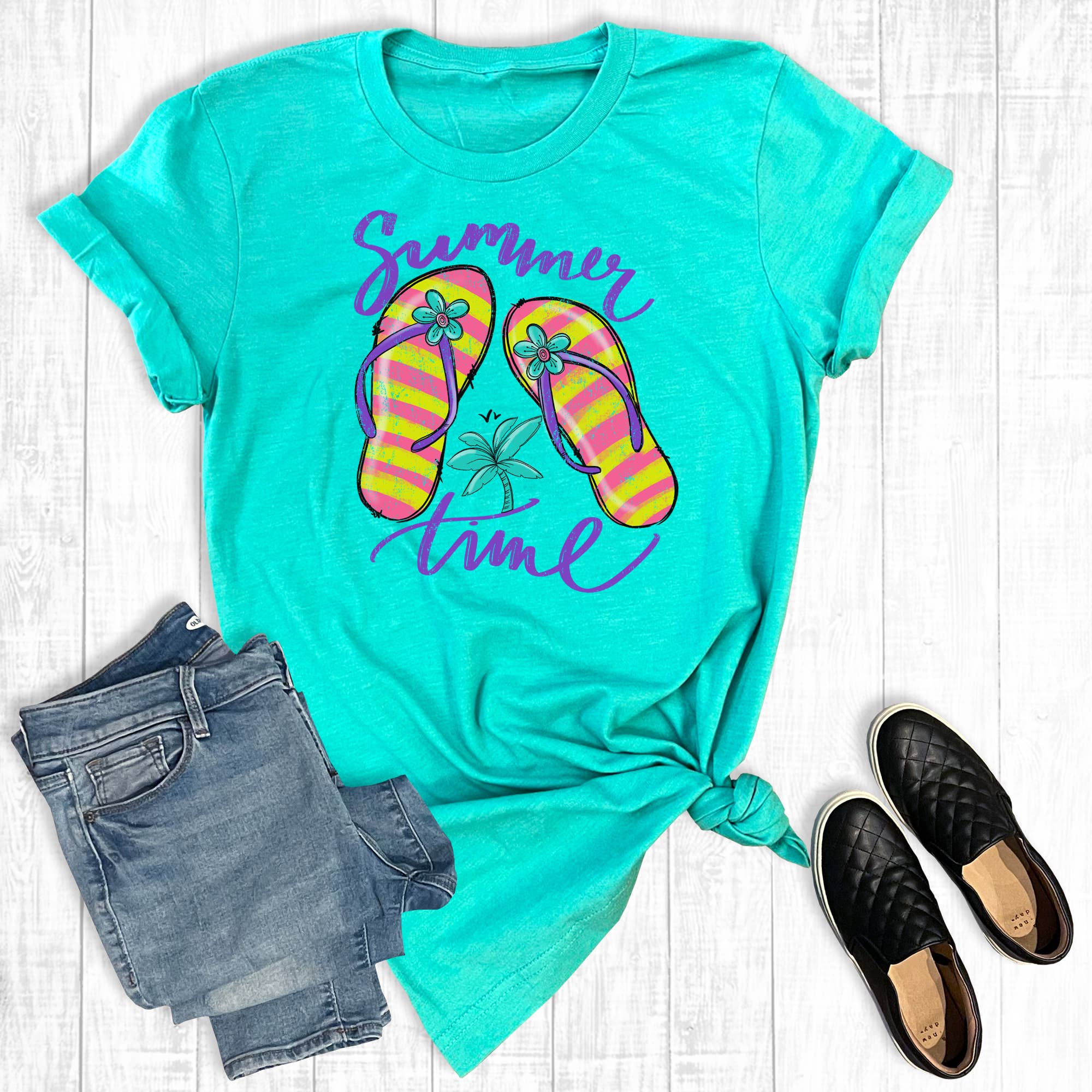 Summer Time Flip Flops Graphic Tee