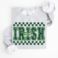 Irish Checkered Shamrock Lucky St Patrick's Day Sweatshirt