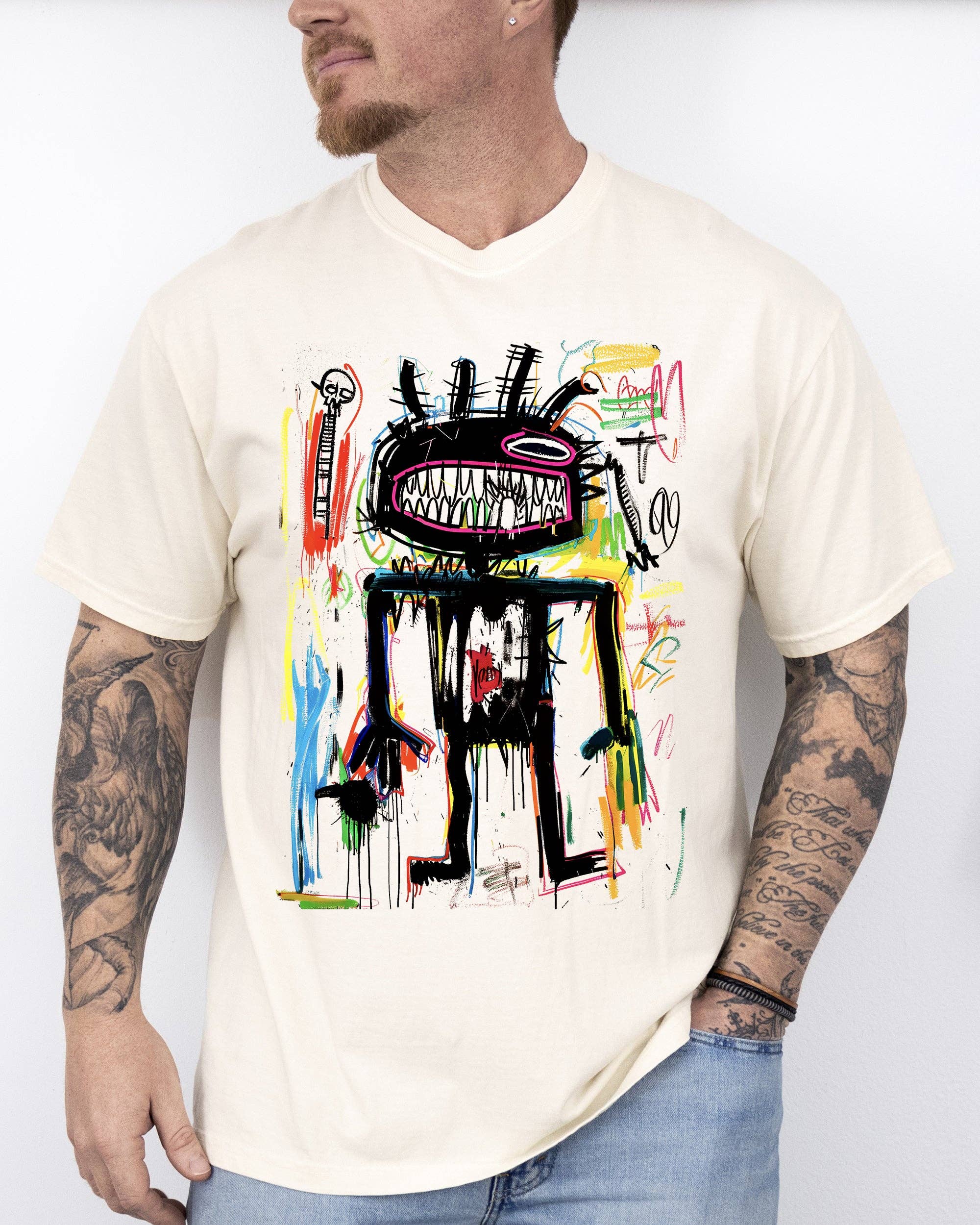 Robot Zombie, Halloween, Graffiti, Neo Expressionist Shirt