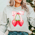 Coquette Strawberry's Sweatshirt | Screen Print Sweatshirt