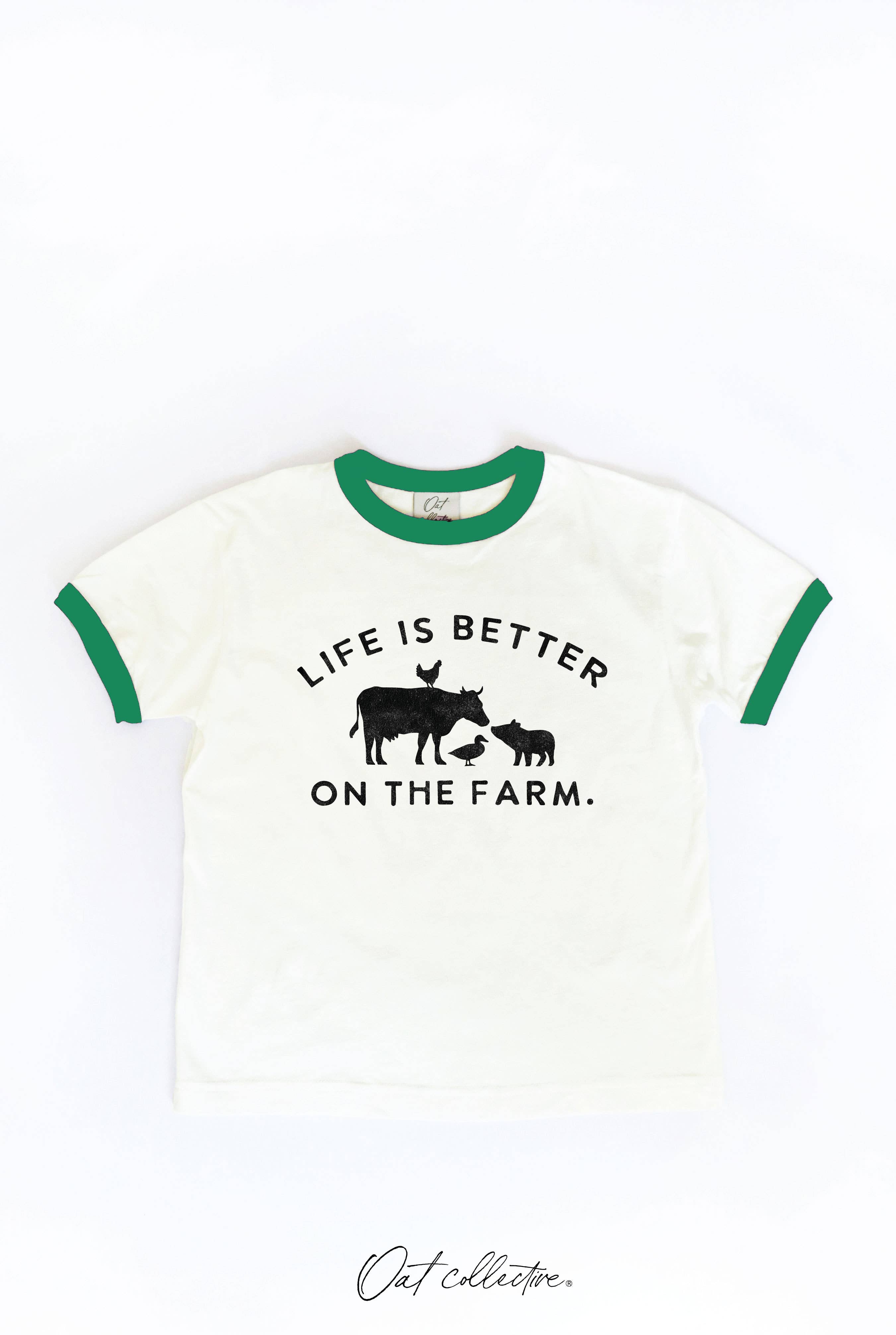 Life Is Better On the Farm Toddler Ringer Graphic Top