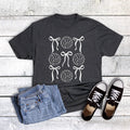 Volleyball Coquette Bows Collage Graphic Tee