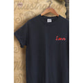 Love Embroidery Valentine  Vintage Graphic Plus Tee