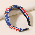 USA Flag Knot Rhinestone Headband