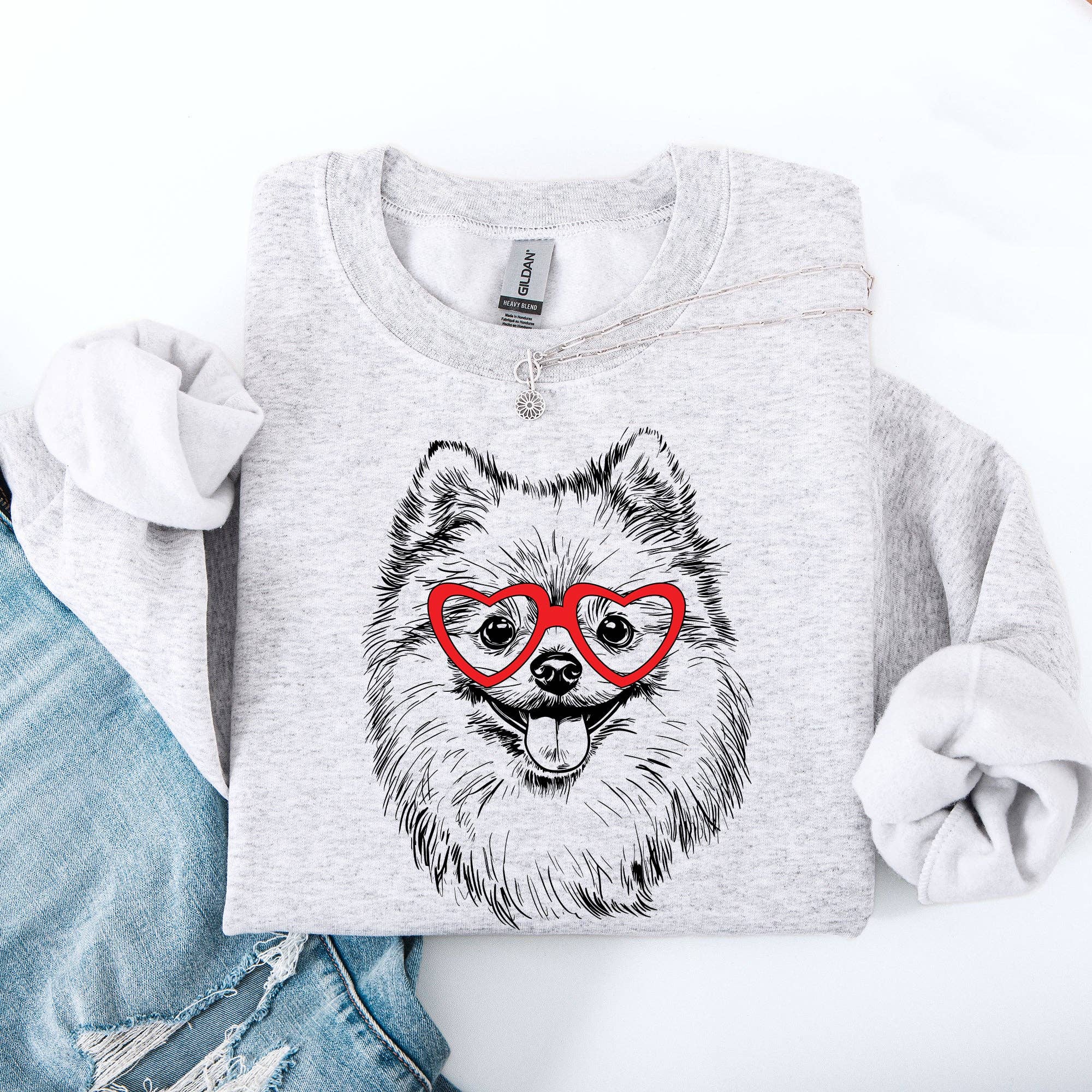 Pomeranian, Pet, Dog Breed, Valentine's Sweatshirt