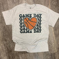 Basketball Game Day Stacked On Ash Gray Tee