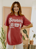 Ou Sooners Sec Tap Crimson Comfort Colors Tee
