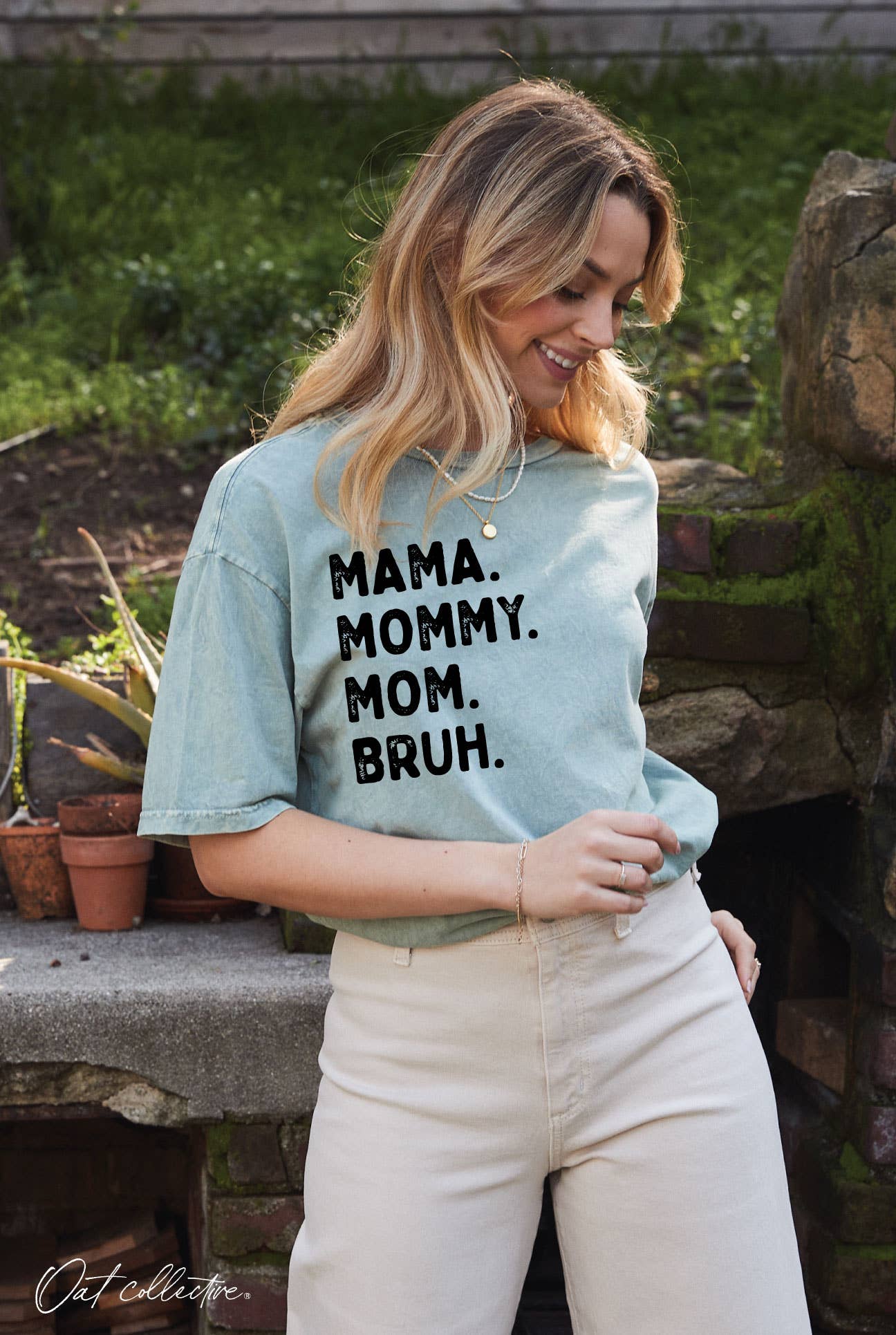 Mama Mommy Mom Bruh Mineral Graphic Top