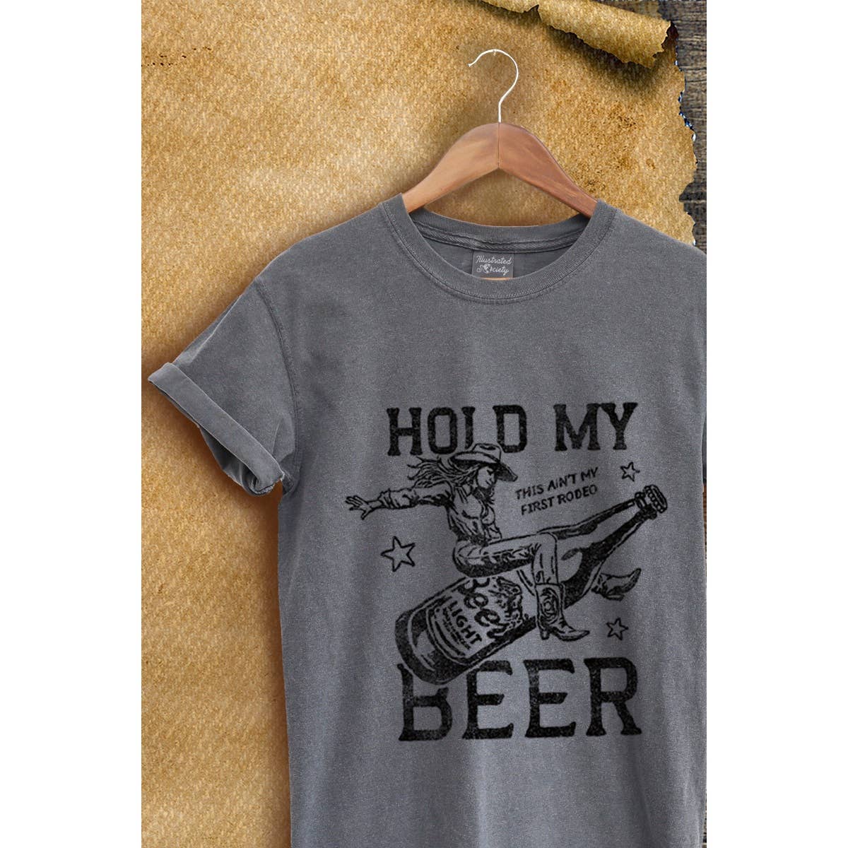 Hold My Beer Western Viantage  Graphic Tee