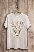 World Tour Rock  Roll Eagle Graphic Top
