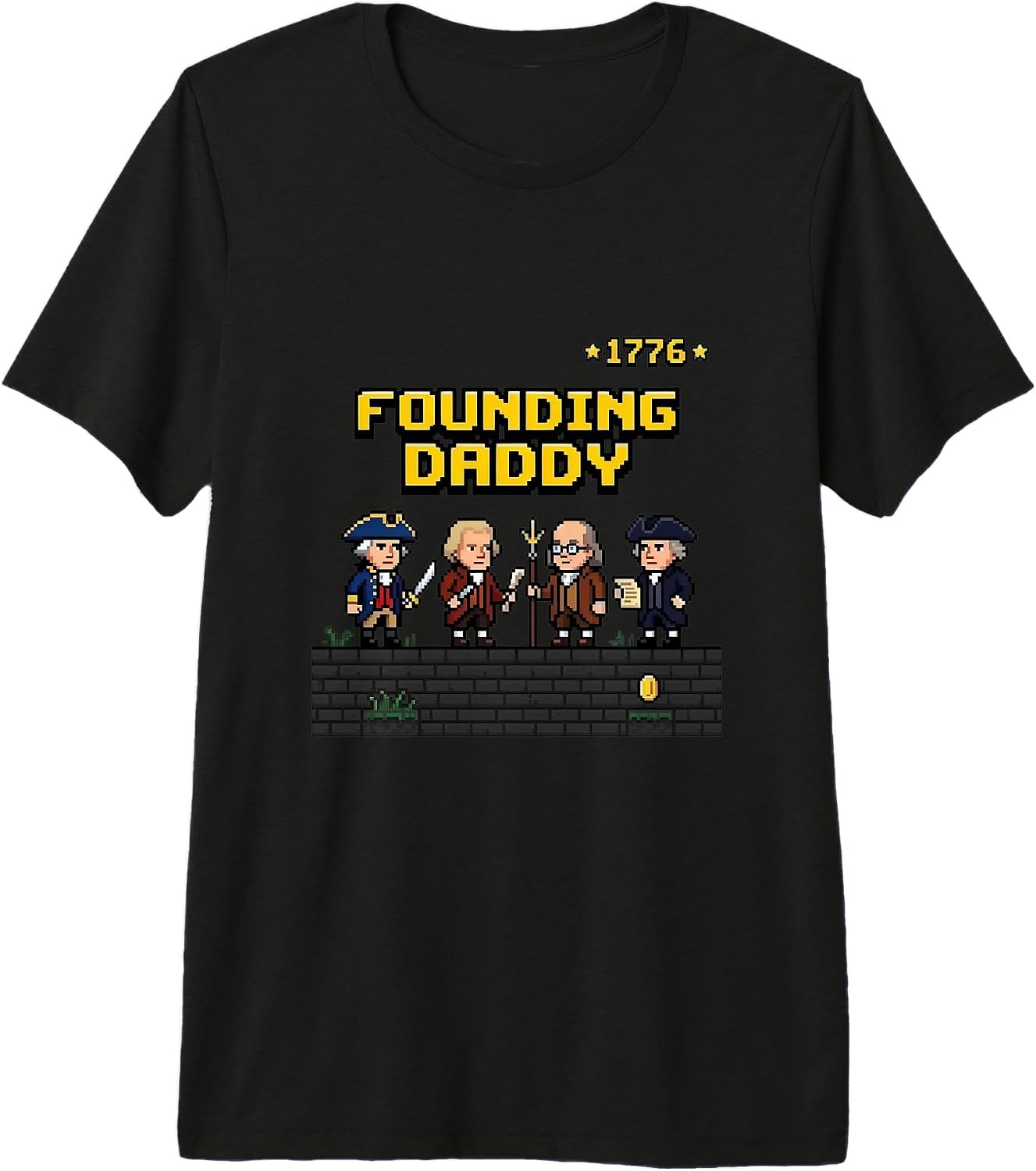 Founding Fathers Day Pixel Art Video Game