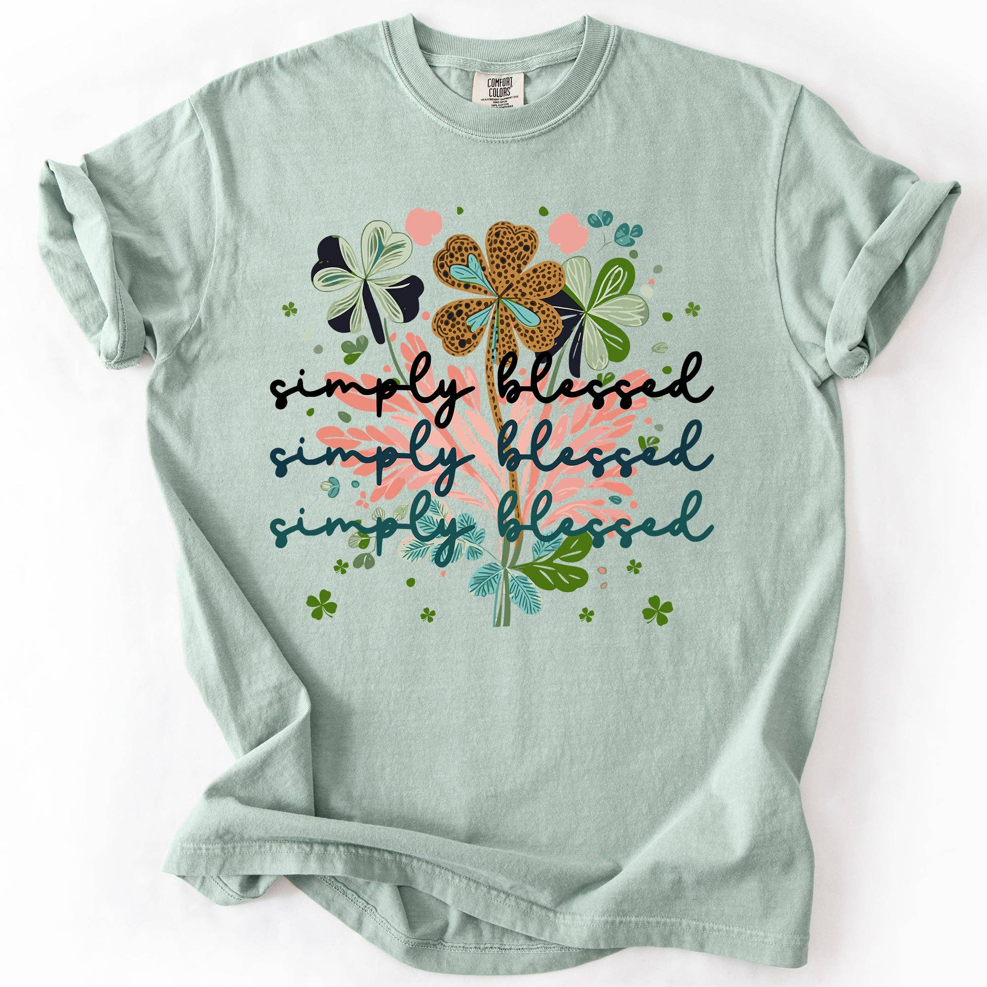 Not Lucky, Simply Blessed, Christian, Faith Apparel, T-Shirt