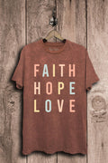 Faith Hope Love Graphic Top